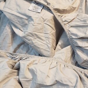 Kirkland Sateen 540TC King Only Fitted Sheet Pima Cotton Light Gray